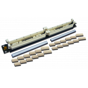 LANMASTER 19" 1U 100-pair 110 wiring block with connecting blocks included